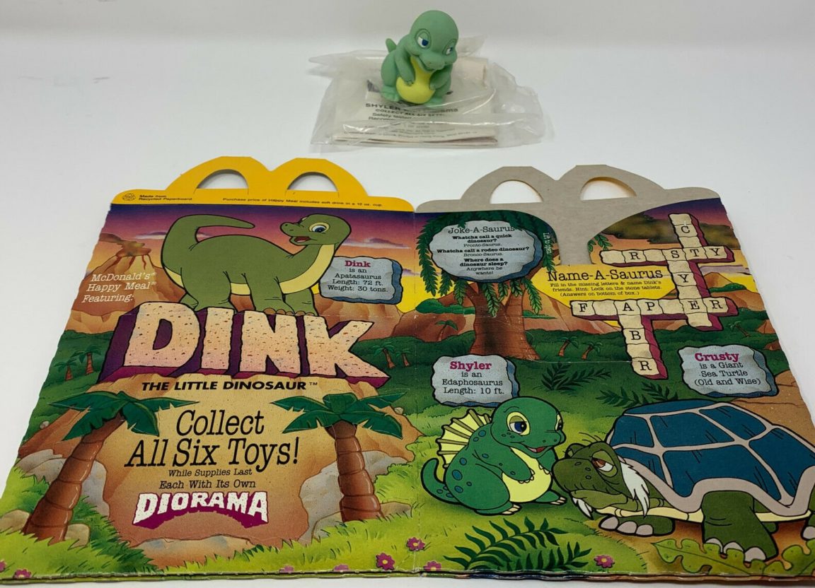 1989 McDonalds Disneys Dink Happy Meal 1 Box and 1 Toy 1980s Fast Food ...