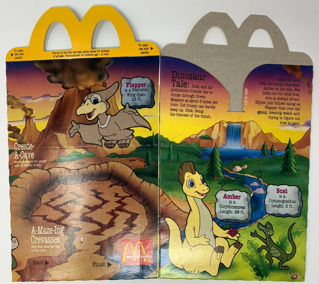 1989 McDonalds Disneys Dink Happy Meal 1 Box and 1 Toy 1980s Fast Food ...