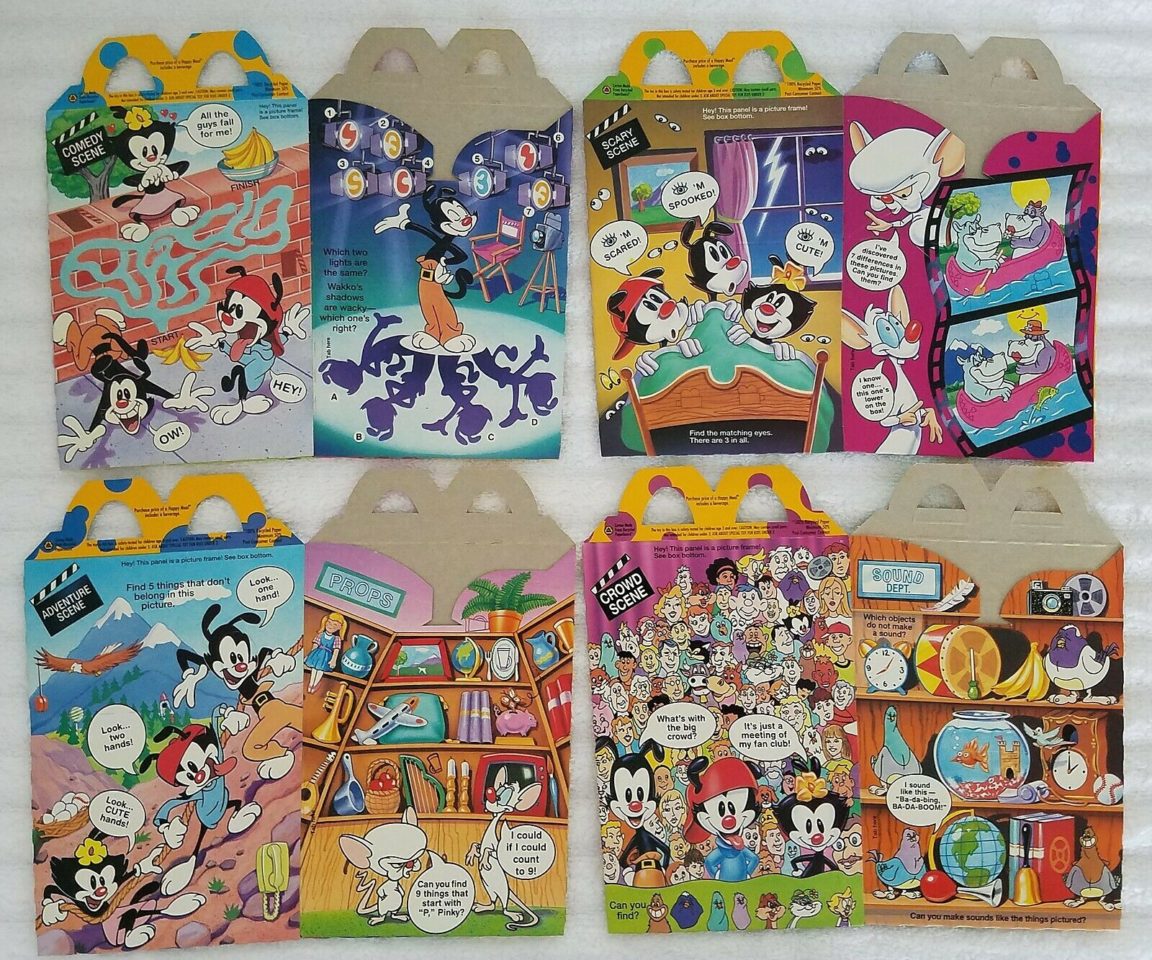 1994 Animaniacs Mcdonalds Happy Meal Box 2 Goodbad Marketing