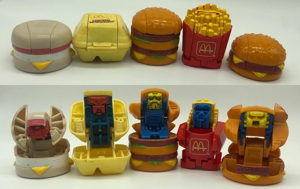 mcdonalds happy meal transformers 1990